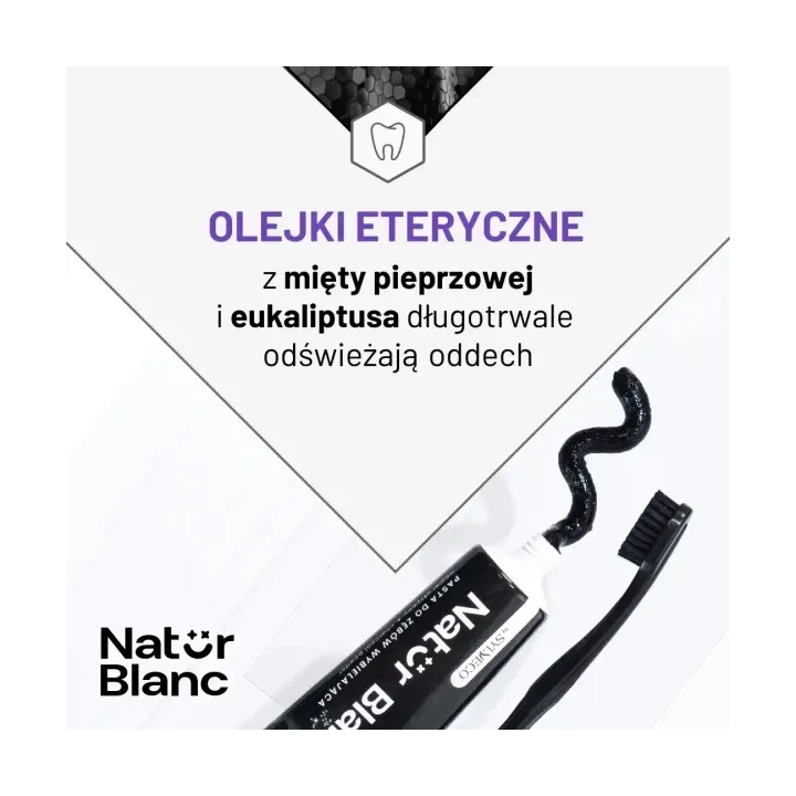 SYLVECO Natur Blanc pasta do zębów wybielająca Black Diamond 100ml 