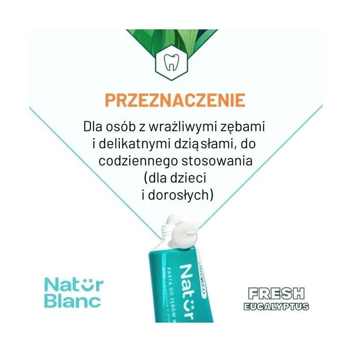 SYLVECO Natur Blanc pasta do zębów wrażliwych Fresh Eucalyptus 100ml 