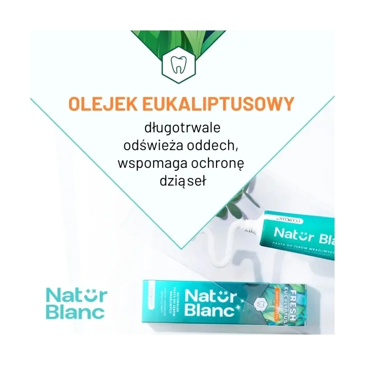 SYLVECO Natur Blanc pasta do zębów wrażliwych Fresh Eucalyptus 100ml 