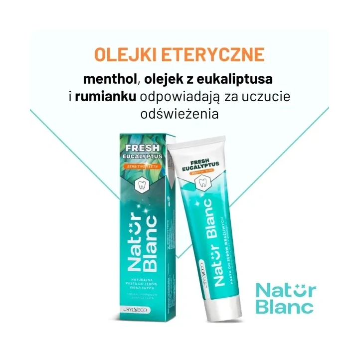 SYLVECO Natur Blanc pasta do zębów wrażliwych Fresh Eucalyptus 100ml 
