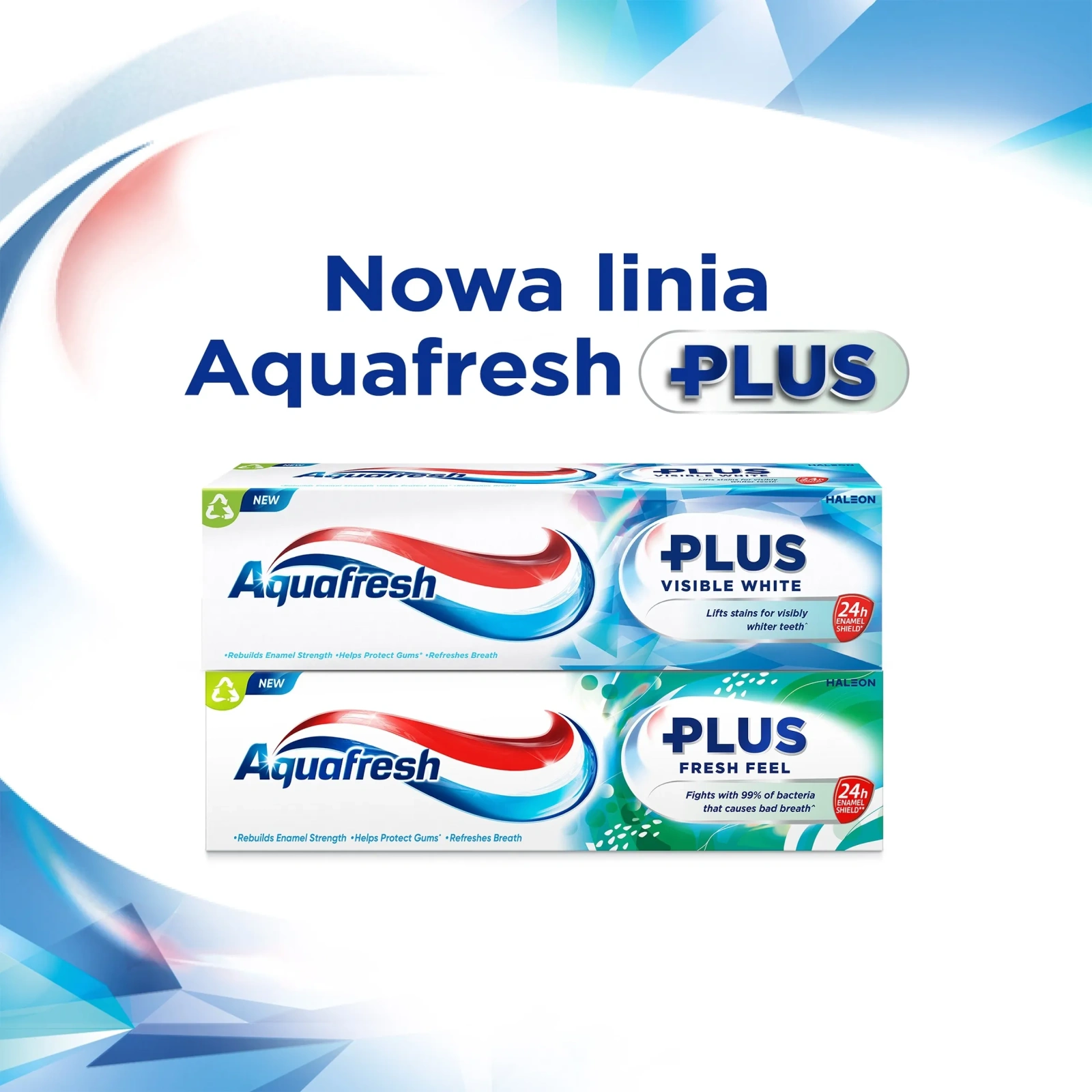 AQUAFRESH Plus Visible White pasta do zębów z fluorem 75ml