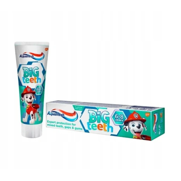AQUAFRESH Big Teeth pasta do zębów dla dzieci 6-8 lat Psi Patrol 50ml 