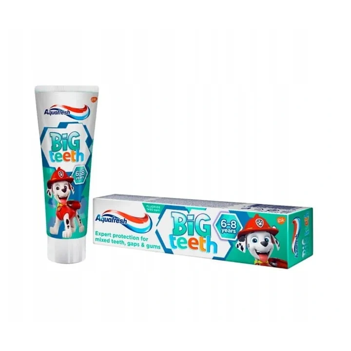 AQUAFRESH Big Teeth pasta do zębów dla dzieci 6-8 lat Psi Patrol 50ml 