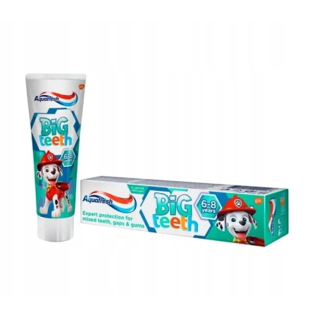 AQUAFRESH Big Teeth pasta do zębów dla dzieci 6-8 lat Psi Patrol 50ml 