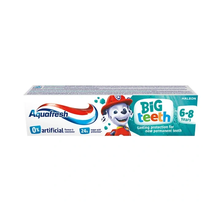 AQUAFRESH Big Teeth pasta do zębów dla dzieci 6-8 lat Psi Patrol 50ml 