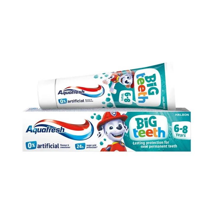 AQUAFRESH Big Teeth pasta do zębów dla dzieci 6-8 lat Psi Patrol 50ml 
