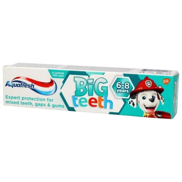 AQUAFRESH Big Teeth pasta do zębów dla dzieci 6-8 lat Psi Patrol 50ml