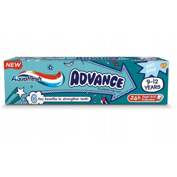 AQUAFRESH Advance pasta do zębów dla dzieci 9-12 lat 75ml