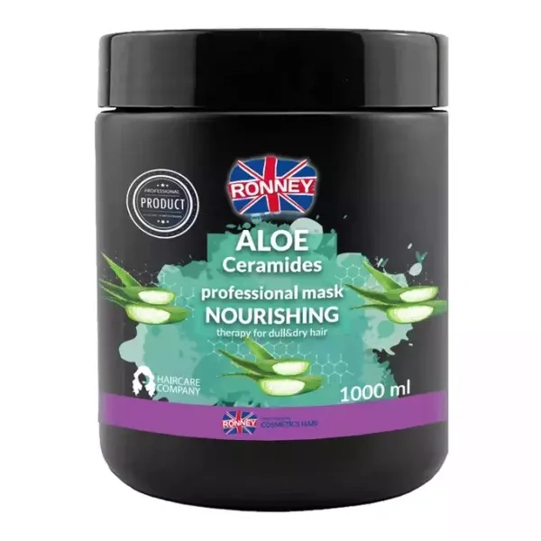 RONNEY Aloe Ceramides nawilżająca maska do włosów suchych i matowych 1000ml