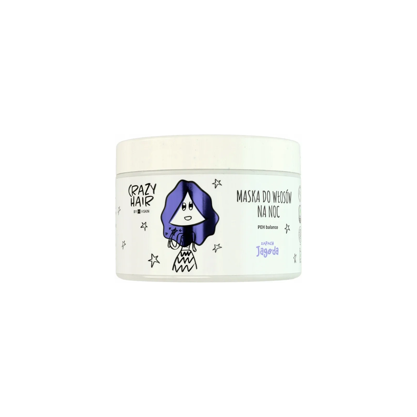 HISKIN Crazy Hair nocna maska do włosów regenerująca Jagoda 300ml 