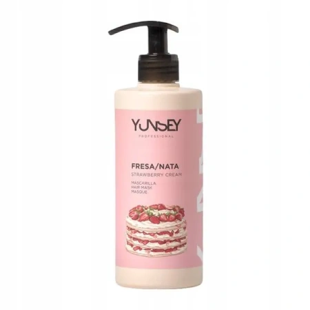 YUNSEI Professional maska do włosów o zapachu Kremu Truskawkowego 400g 
