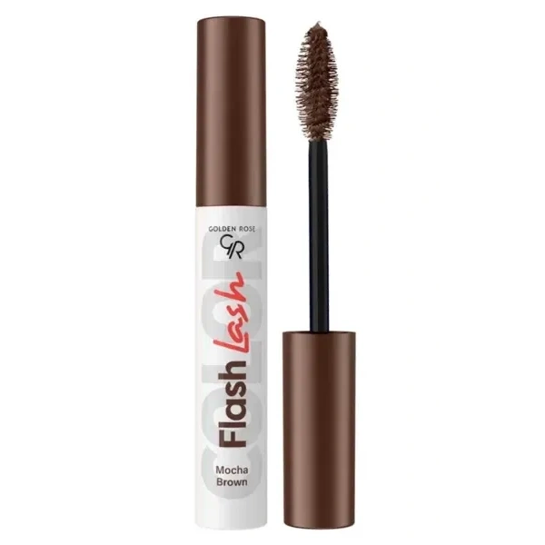 GOLDEN ROSE Flash Lash Colered kolorowa mascara 08 Mocha Brown 9ml 