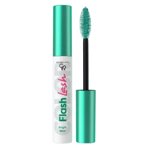 GOLDEN ROSE Flash Lash Colered kolorowa mascara 01 Bright Mint 9ml 