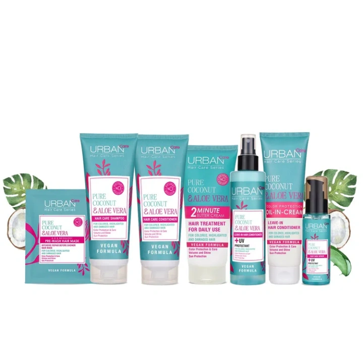 URBAN CARE Pure Coconut & Aloe Vera maska do włosów 2 minutowa 200ml 