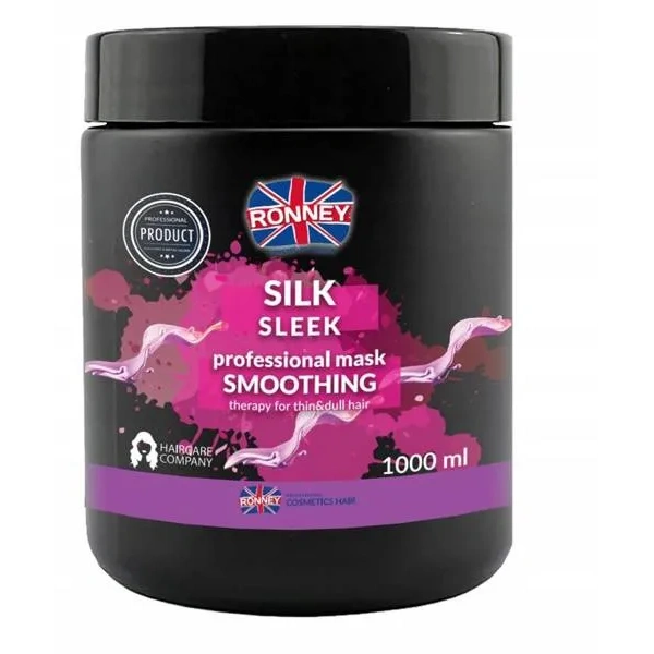 RONNEY Silk Sleek wygładzająca maska do włosów cienkich i matowych 1000ml