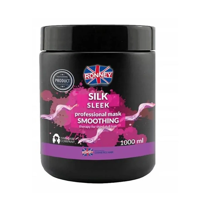 RONNEY Silk Sleek wygładzająca maska do włosów cienkich i matowych 1000ml