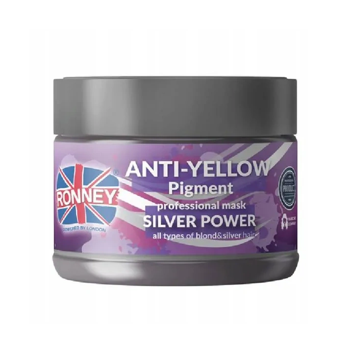 RONNEY Anti Yellow Pigment maska do włosów Silver 300ml