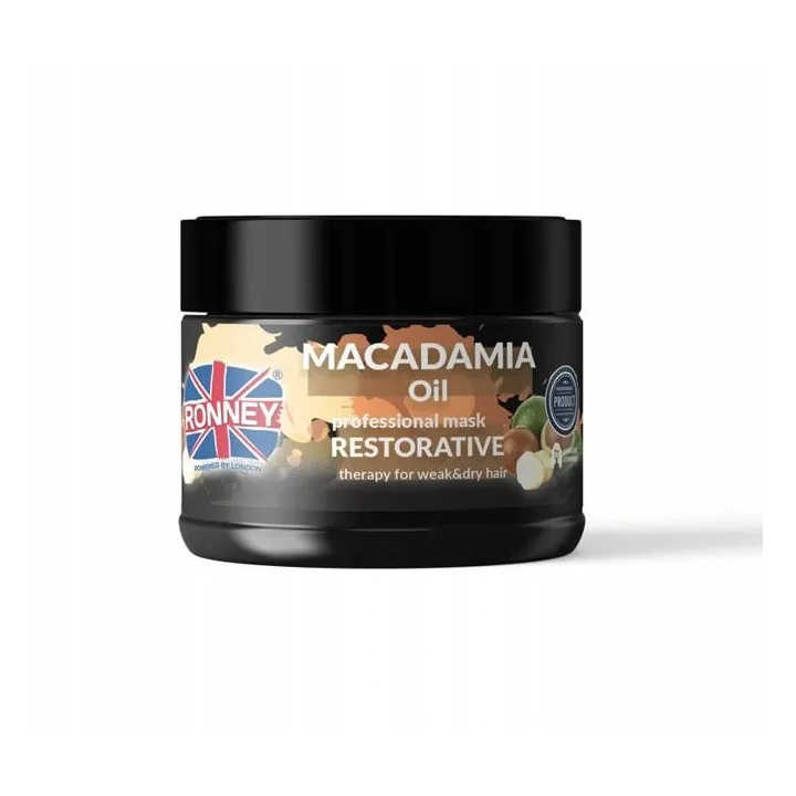 RONNEY Macadamia Oil wzmacniająca maska do włosów suchych i łamliwych 300ml