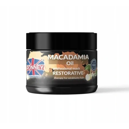 RONNEY Macadamia Oil wzmacniająca maska do włosów suchych i łamliwych 300ml