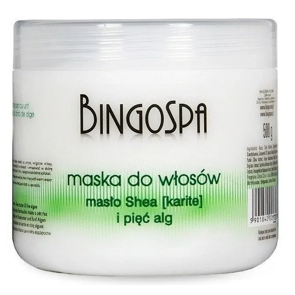BINGOSPA BINGOSPA maska do włosów Masło shea i pięć alg 500g — Składniki i ocena