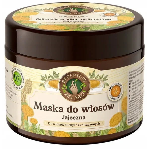 RECEPTURY ZIELARKI Domowe Tradycje maska do włosów Jajeczna 300ml