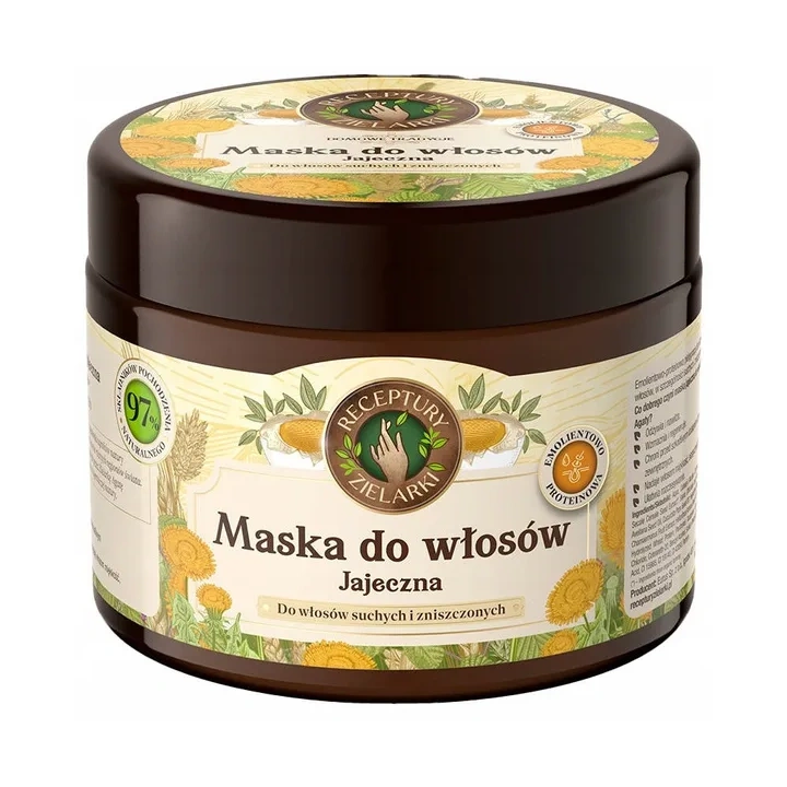 RECEPTURY ZIELARKI Domowe Tradycje maska do włosów Jajeczna 300ml
