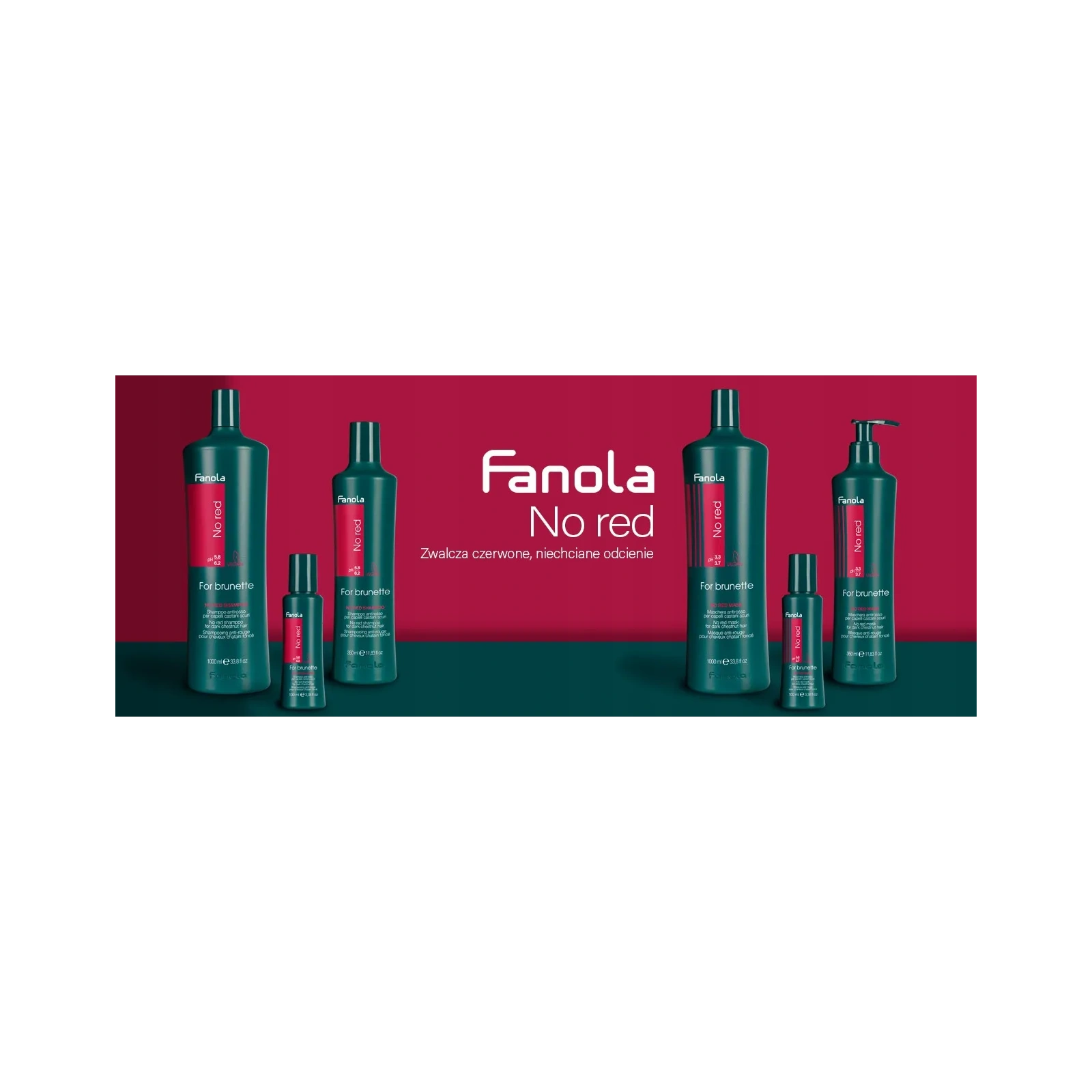 FANOLA No Red maska do włosów brązowych 100ml