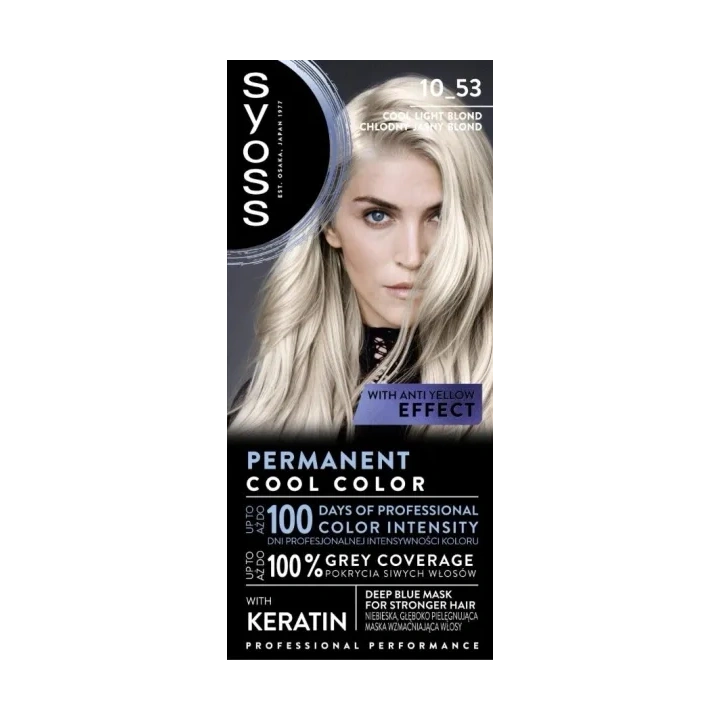 SYOSS Professional farba do włosów 10-53 Chłodny Jasny Blond 115