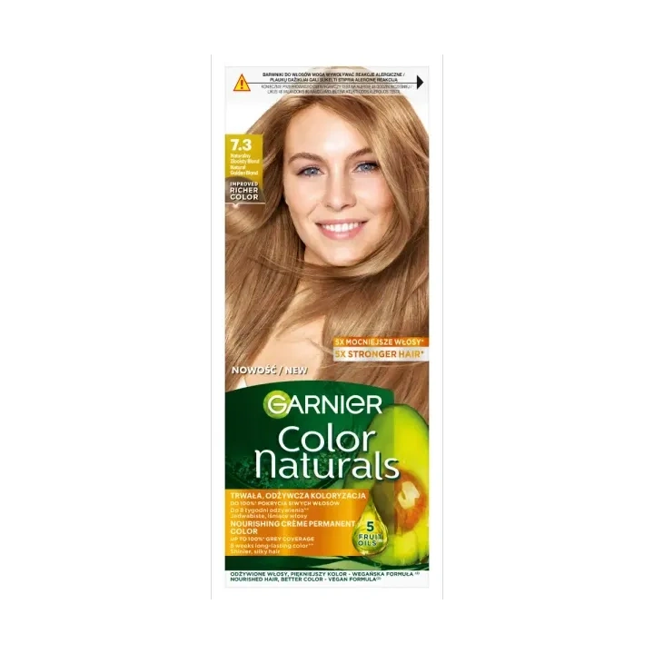 GARNIER Color Naturals Creme farba do włosów 7.3 Nauralny Złocisty Blond