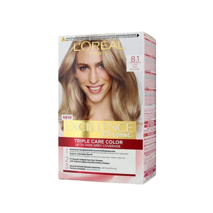 LOREAL Excellence Creme New farba do włosów 8.1 Jasny Popielaty Blond 
