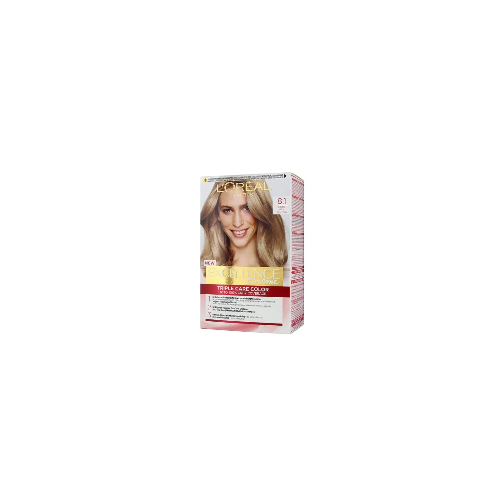 LOREAL Excellence Creme New farba do włosów 8.1 Jasny Popielaty Blond 
