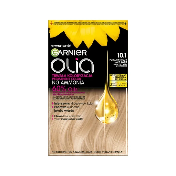 GARNIER Olia New farba do włosów 10.1 Popielaty Bardzo Jasny Blond 