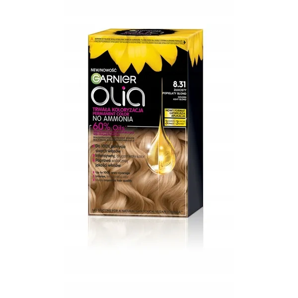 GARNIER Olia New farba do włosów 8.31 Złocisty Popielaty Blond