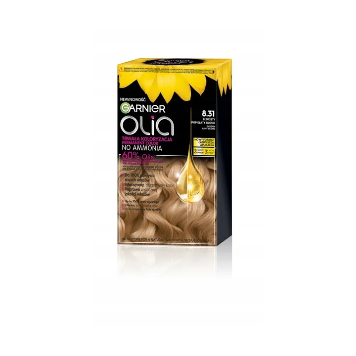 GARNIER Olia New farba do włosów 8.31 Złocisty Popielaty Blond 