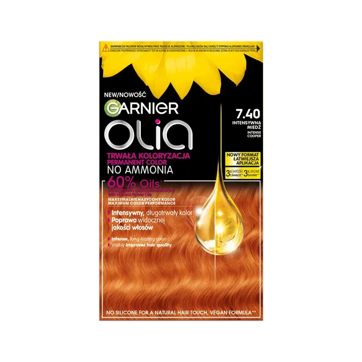 GARNIER Olia New farba do włosów 7.40 Intensywna Miedź 