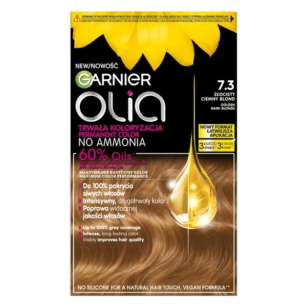 GARNIER Olia New farba do włosów 7.30 Złocisty Ciemny Blond