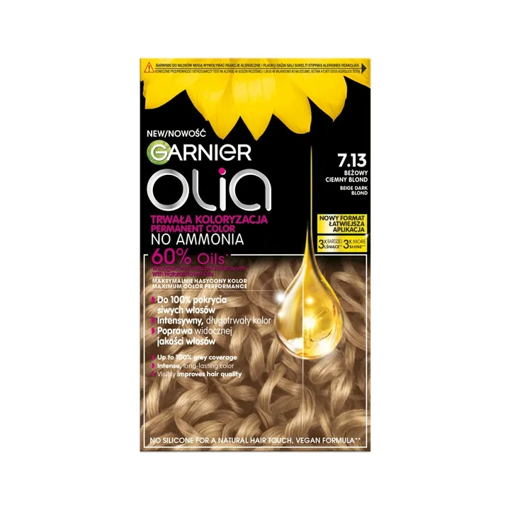 GARNIER Olia New farba do włosów 7.13 Beżowy Ciemny Blond 