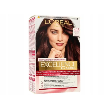 LOREAL Excellence Creme farba do włosów 4.15 Mroźny Brąz 