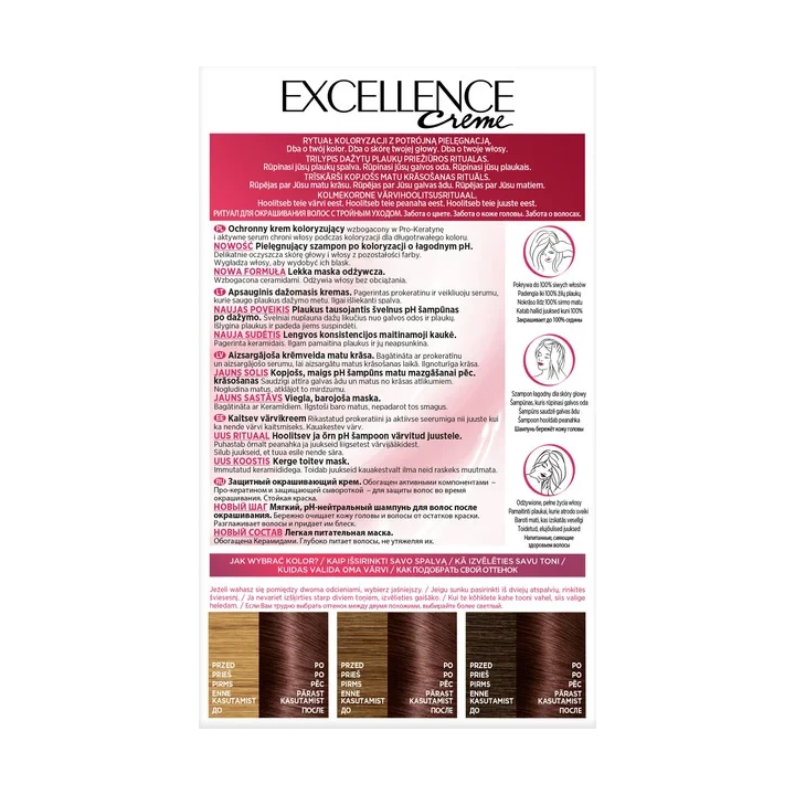 LOREAL Excellence Creme farba do włosów 4.15 Mroźny Brąz 