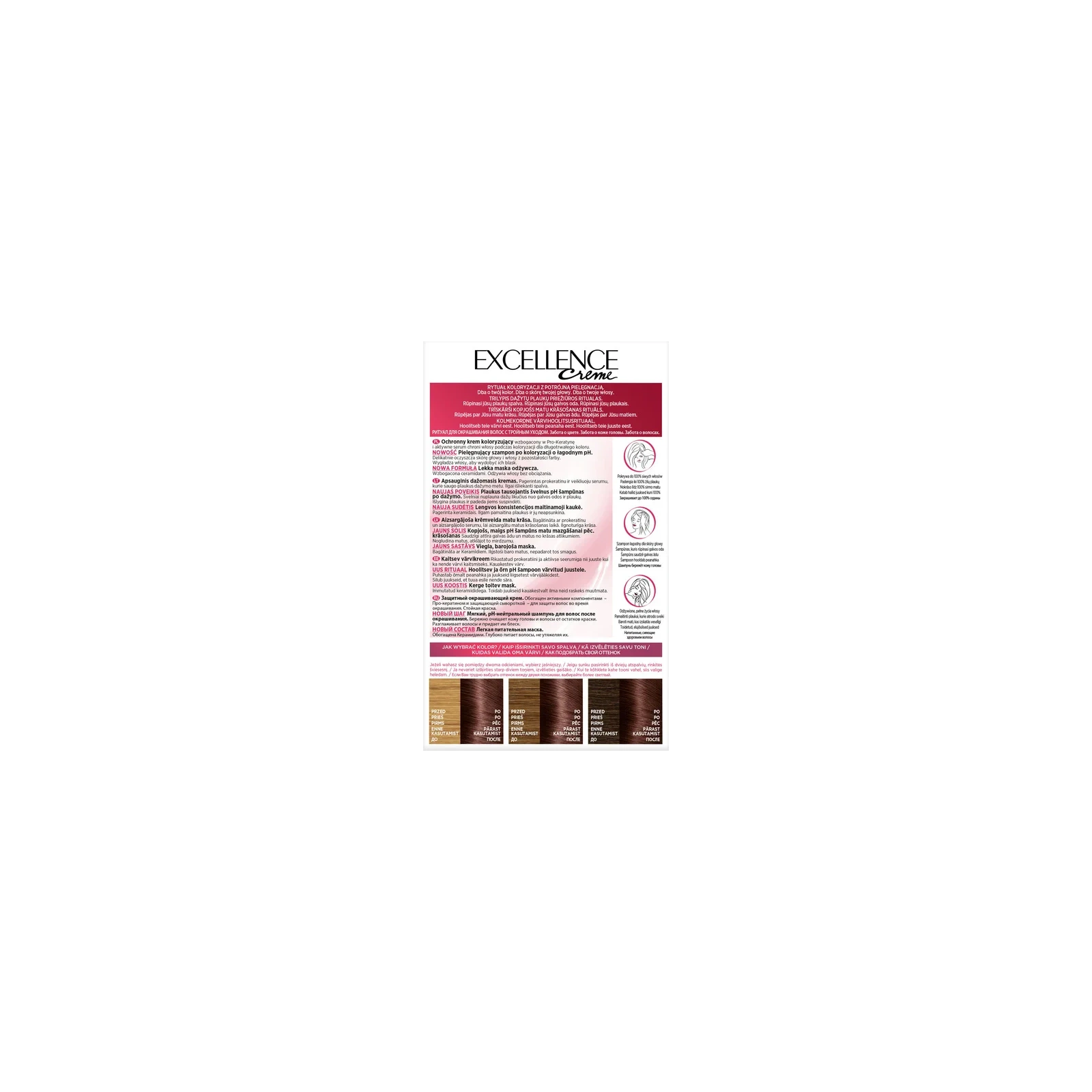 LOREAL Excellence Creme farba do włosów 4.15 Mroźny Brąz 