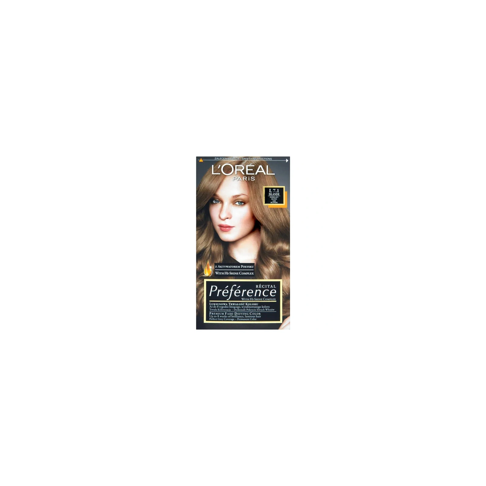 LOREAL Preference farba do włosów 7.1 Islande Popielaty blond