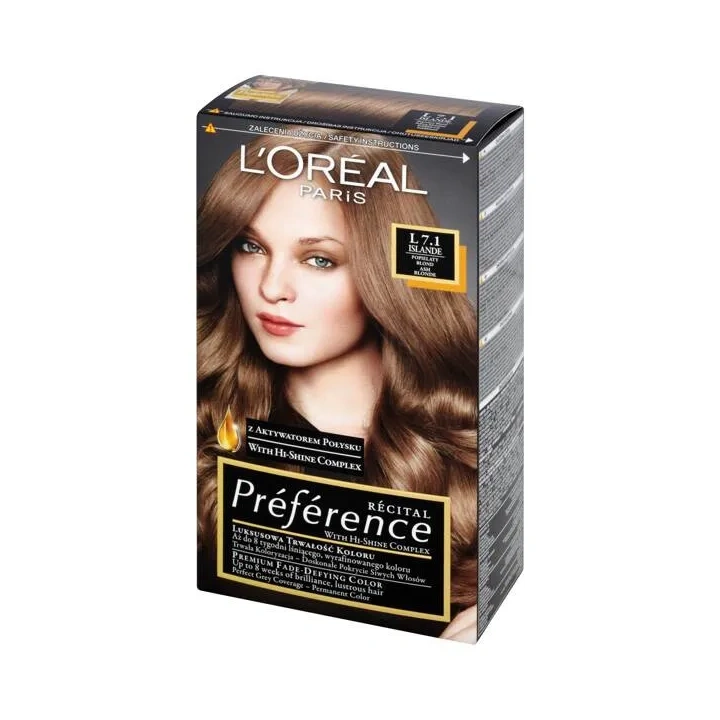 LOREAL Preference farba do włosów 7.1 Islande Popielaty blond