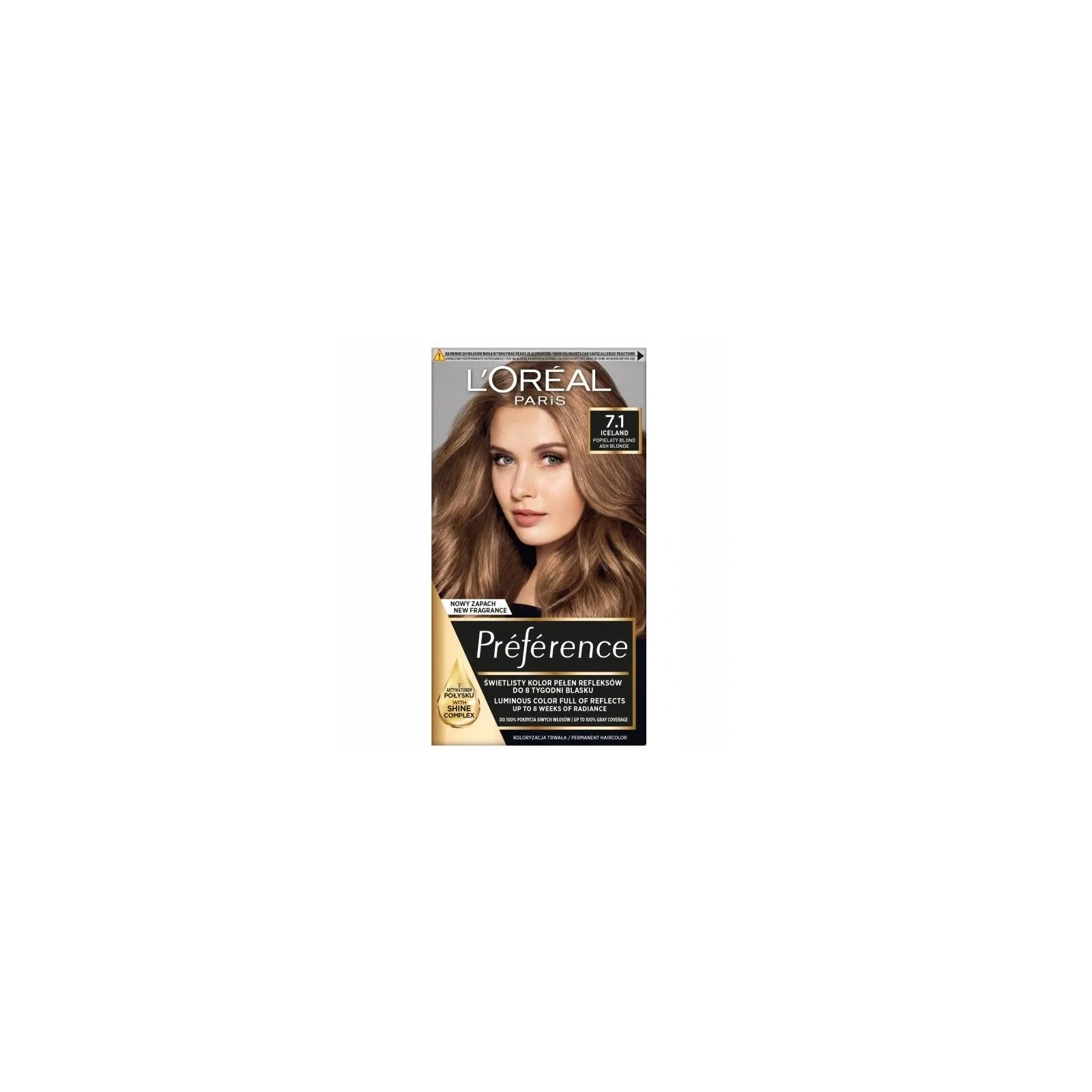 LOREAL Preference farba do włosów 7.1 Islande Popielaty blond