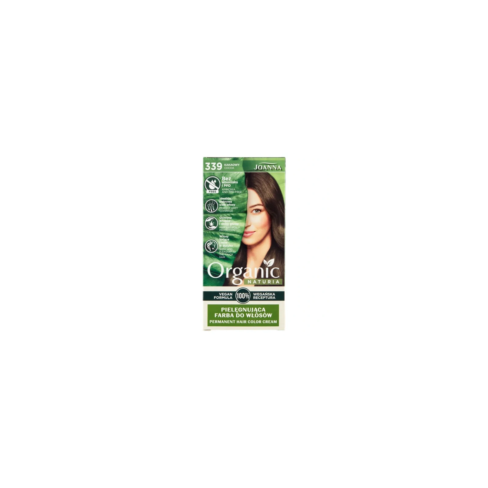 JOANNA Naturia Organic farba do włosów 339 Kakaowy
