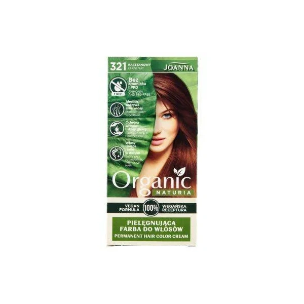 JOANNA Naturia Organic farba do włosów 321 Kasztanowy