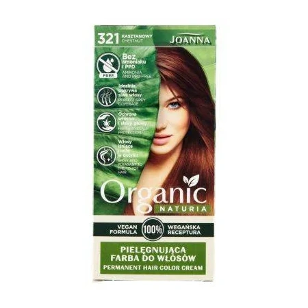 JOANNA Naturia Organic farba do włosów 321 Kasztanowy