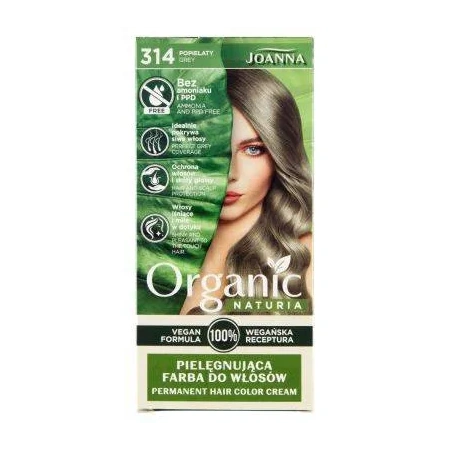JOANNA Naturia Organic farba do włosów 314 Popielaty