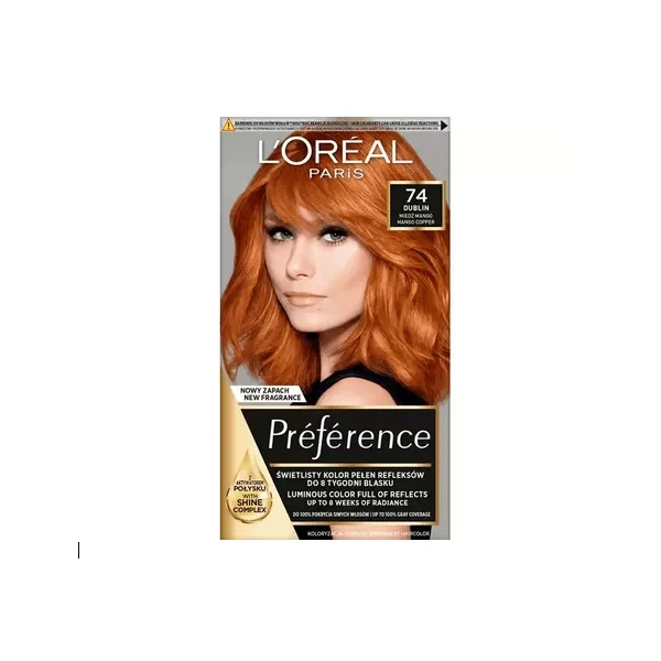 LOREAL Preference farba do włosów 74 Dublin Miedź Mango