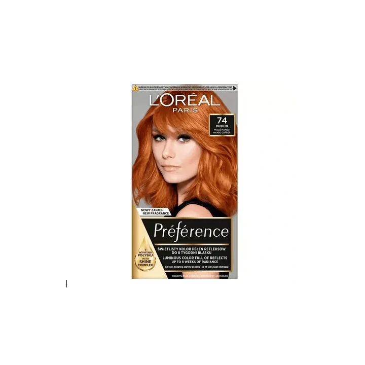 LOREAL Preference farba do włosów 74 Dublin Miedź Mango