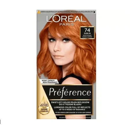LOREAL Preference farba do włosów 74 Dublin Miedź Mango